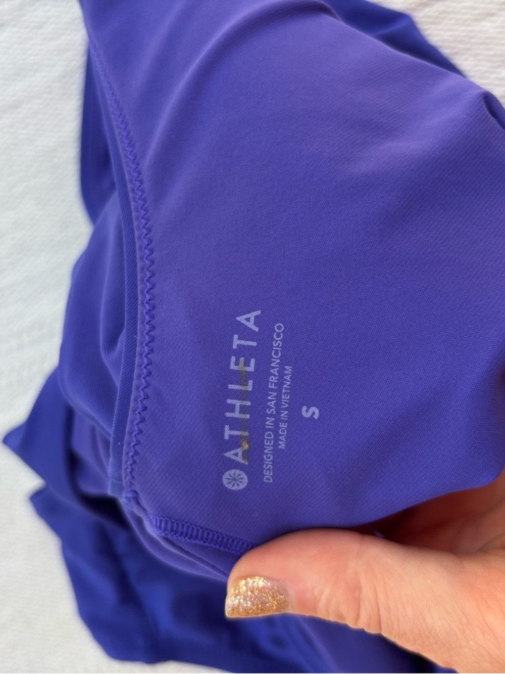 Athleta blue one piece swimsuit size small - Picture 3 of 4